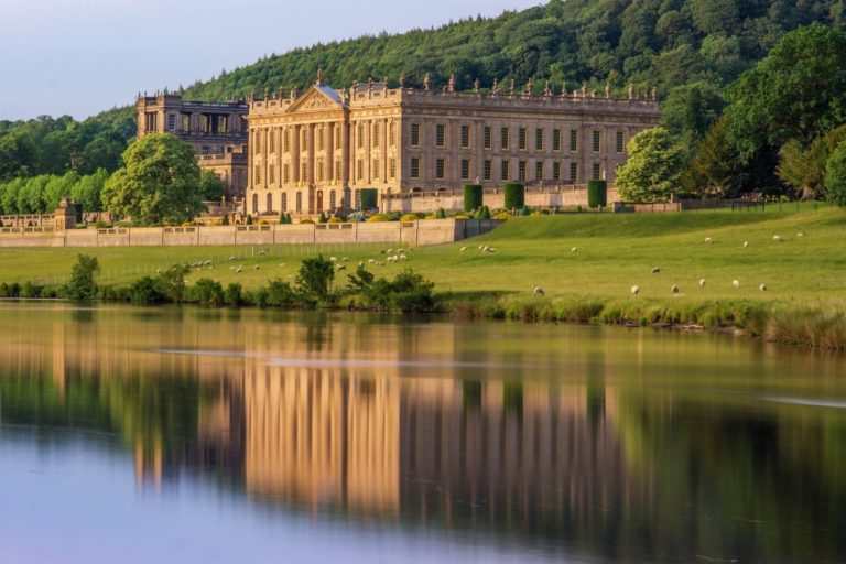 Chatsworth House in Bakewell in the Derbyshire Peak District, Peak District