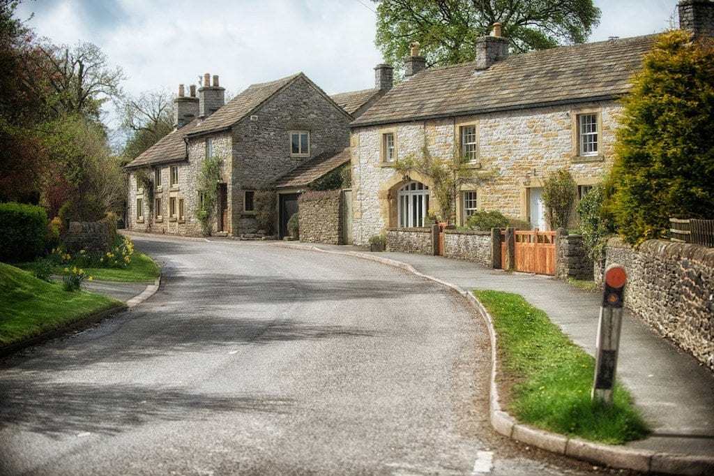 Village of Foolow in the Derbyshire Peak District