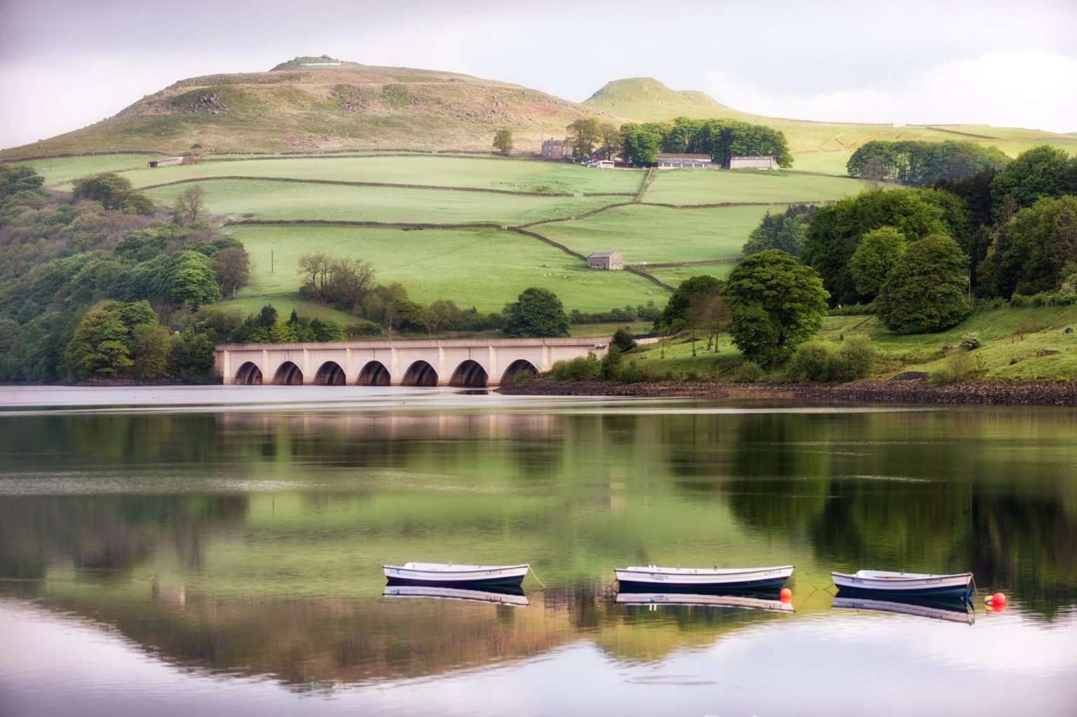 Ladybower Reservoir is a large body of water near to Bamford