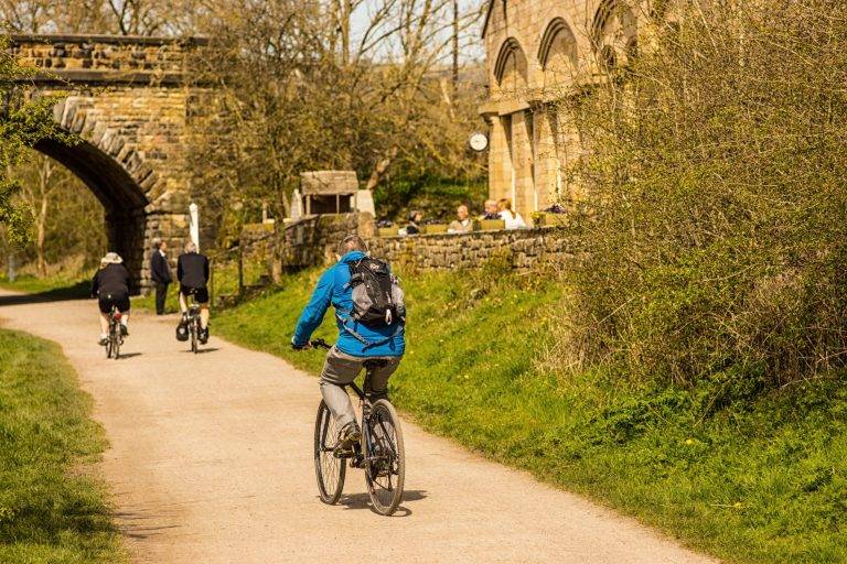 The Monsal Trail in Bakewell in the Derbyshire Peak District, Peak District