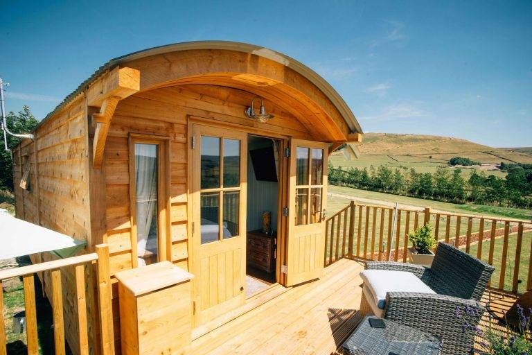 Peak View Shepherd Huts in Glossop, Peak District