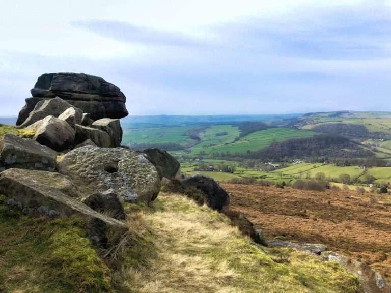 Froggatt Edge, Curbar Edge and Baslow Edge Walk (8 miles) near Beeley