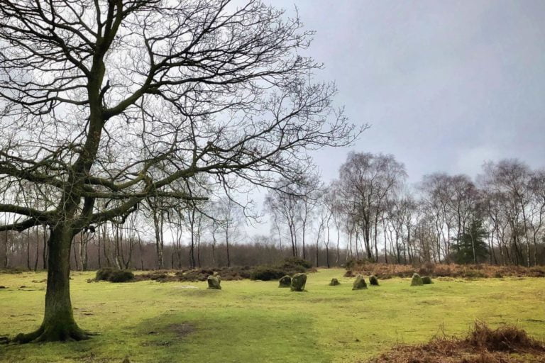 Nine Ladies Stone Circle in Stanton in Peak, Peak District