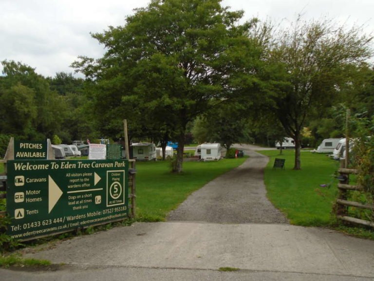 Eden Tree Caravan Park in Hope, Peak District