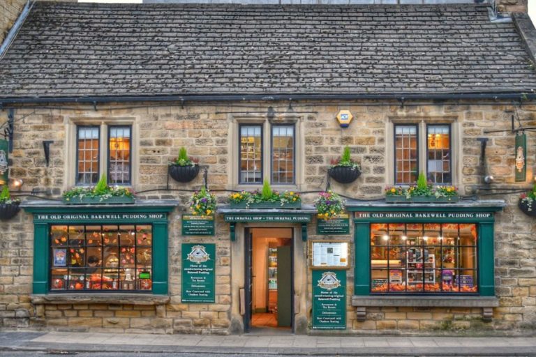 The Old Original Bakewell Pudding Shop in Bakewell in the Derbyshire Peak District, Peak District